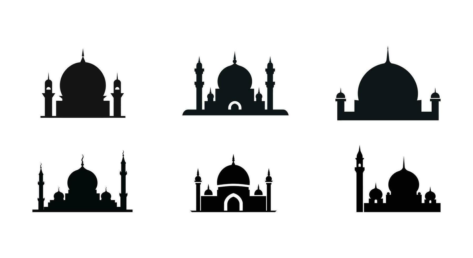 silhouetted kupol och minaret harmoni vektor