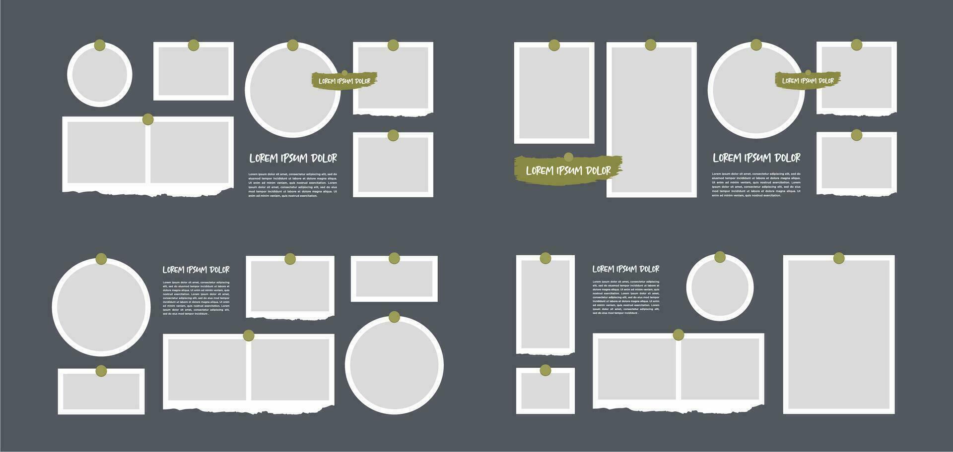 Foto Frames und Digital Foto Mauer Vorlage vektor