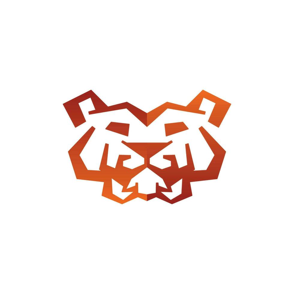 tiger ansikte modern geometrisk logotyp design, abstrakt tiger djur- fä, lämplig för din företag vektor