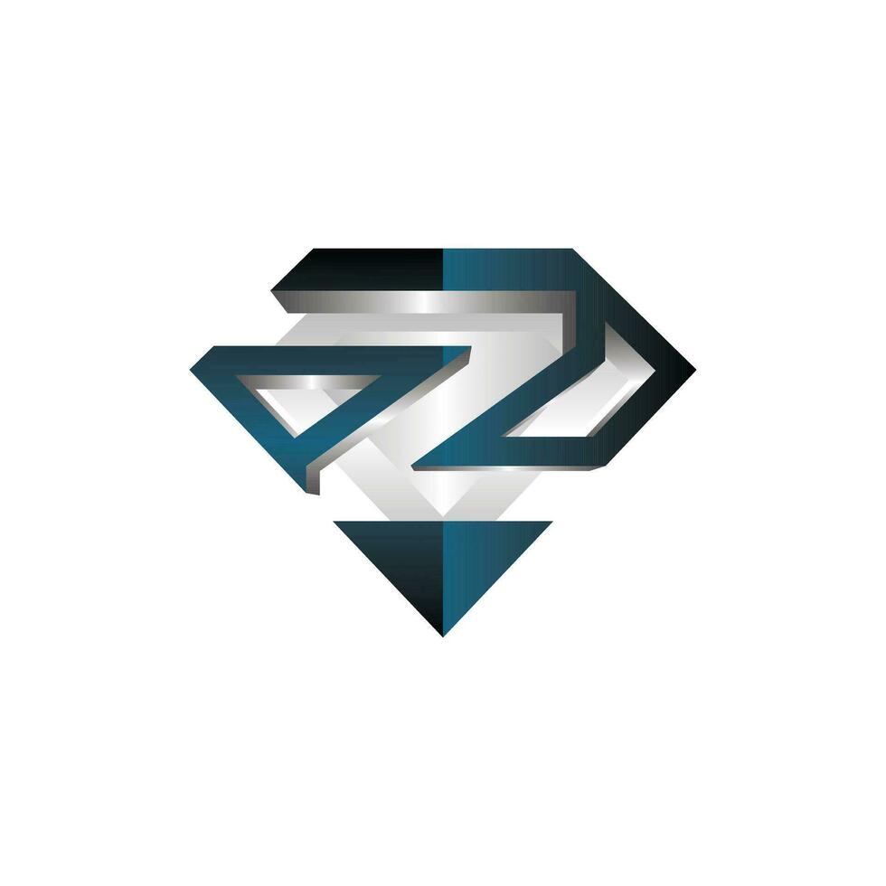 brev z diamant logotyp elegant design, diamant ikon mall, lämplig för din företag vektor