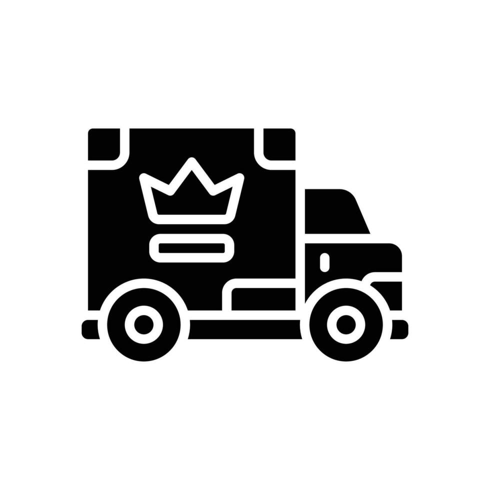 LKW Glyphe Symbol. Vektor Symbol zum Ihre Webseite, Handy, Mobiltelefon, Präsentation, und Logo Design.