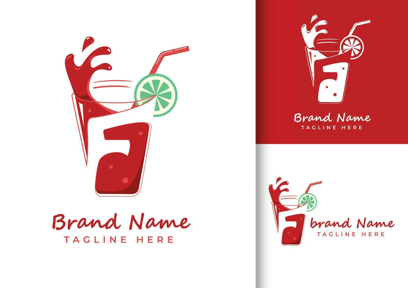 Brief f frisch Saft Logo Design Vorlage vektor