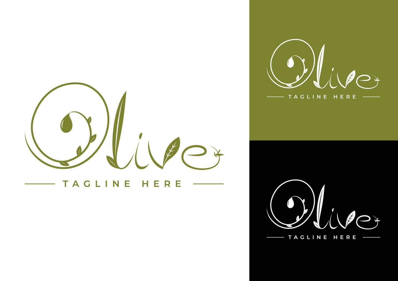 oliv logotyp design mall vektor