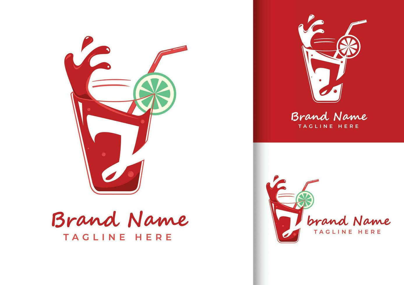 brev j färsk juice logotyp design mall vektor
