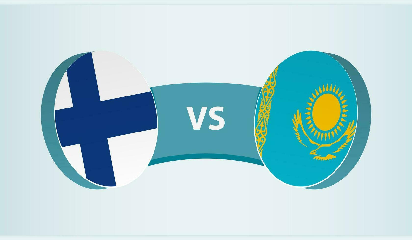 Finnland gegen Kasachstan, Mannschaft Sport Wettbewerb Konzept. vektor