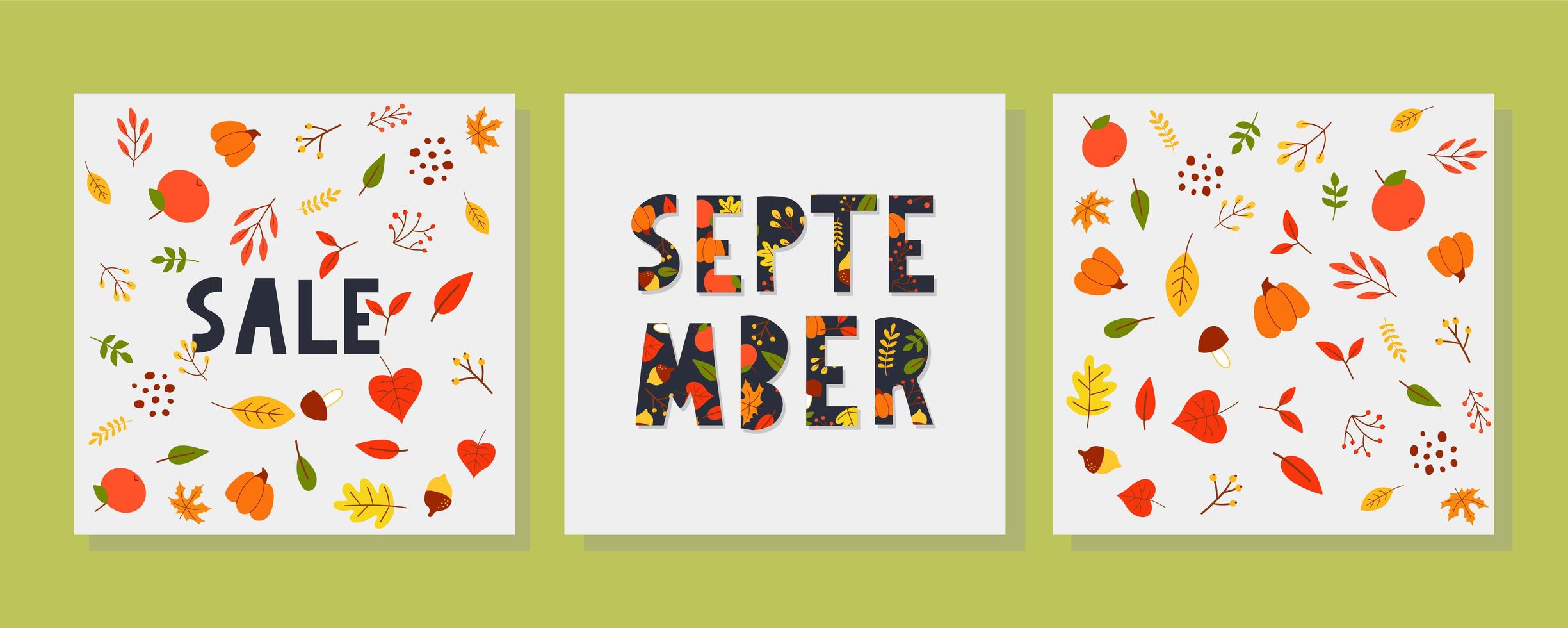 Herbstillustration, Banner, Vektor