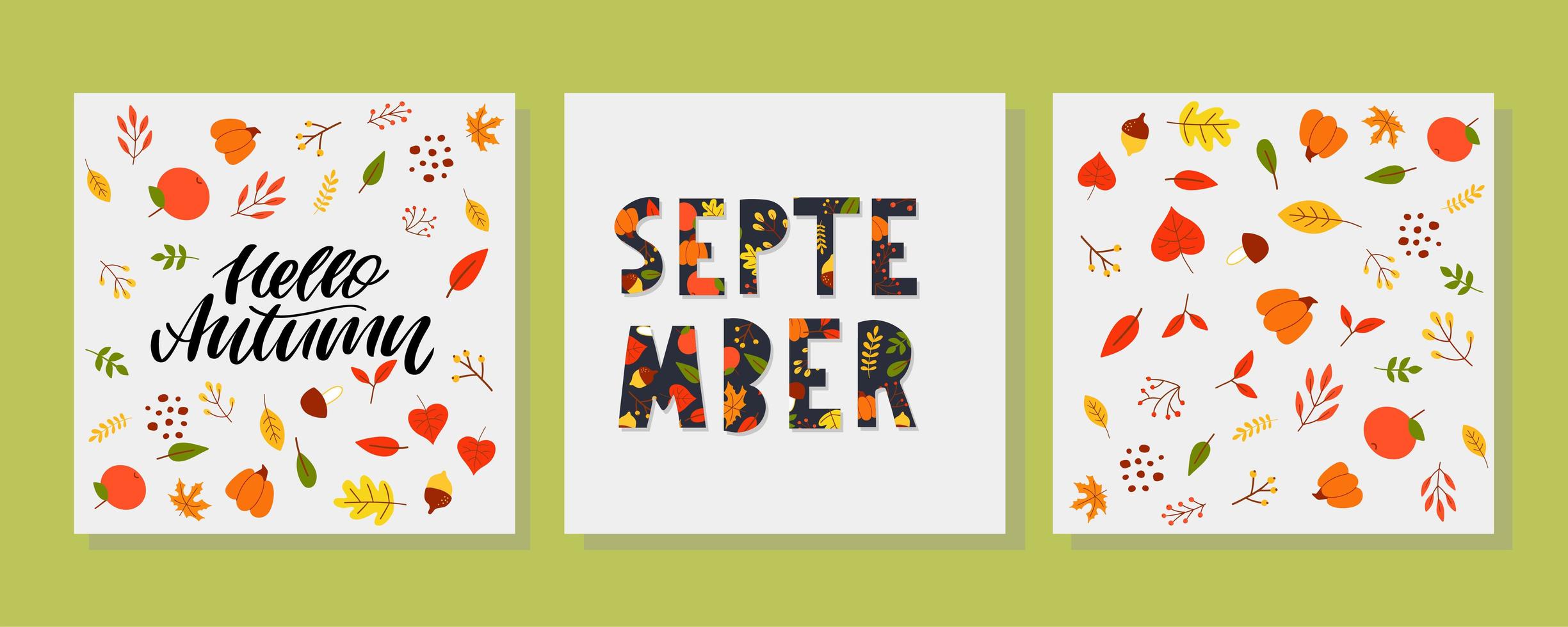 Herbstillustration, Banner, Vektor