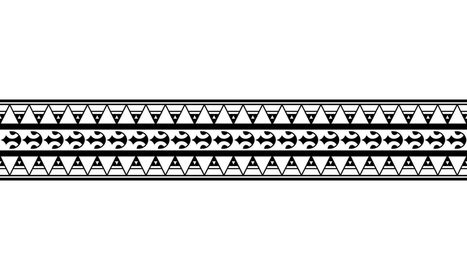 maori polynesisk tatuering armband. stam- ärm sömlös mönster vektor. samoan gräns tatuering design främre del ärm eller fot. vektor