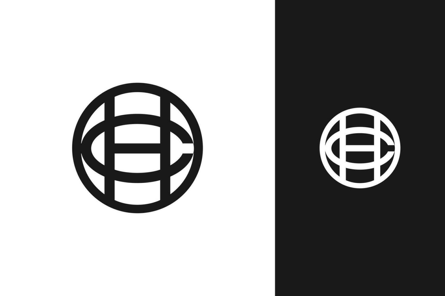 c h brev monogram logotyp design vektor
