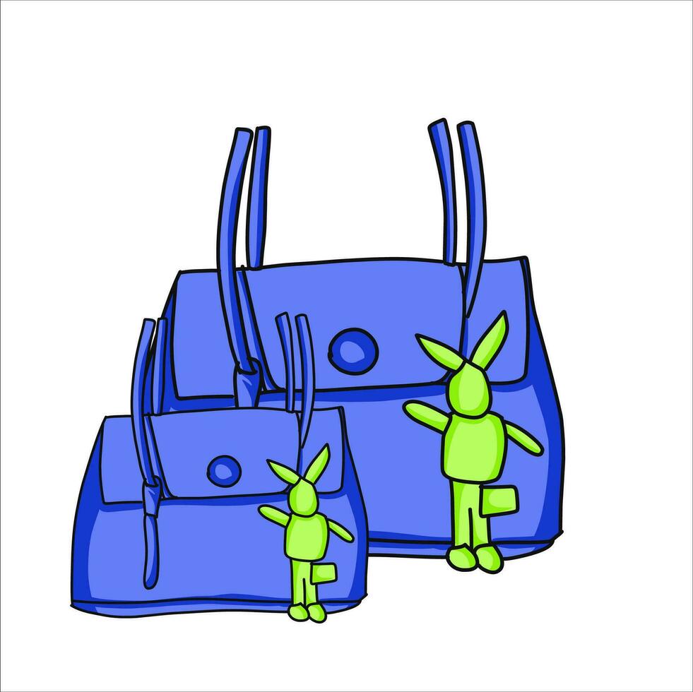 Einkaufen Tasche eben Illustration Design. Blau, orange, Rot, Gelb Tasche Pakete isoliert auf Weiß Hintergrund. Handtasche. 3d Einkaufen Tasche Symbol. Vektor Tasche. Einkaufen Design Vermögenswerte