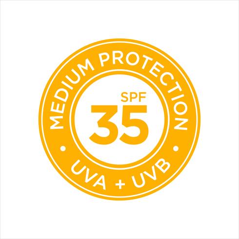 UV, solskydd, medium SPF 35 vektor