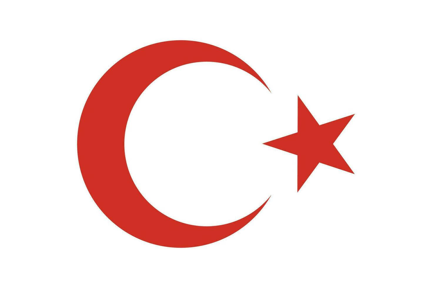 Truthahn Symbol. Truthahn Flagge mit Stern. Unterstützung türkisch. beten zum türkisch. National Emblem von Truthahn vektor