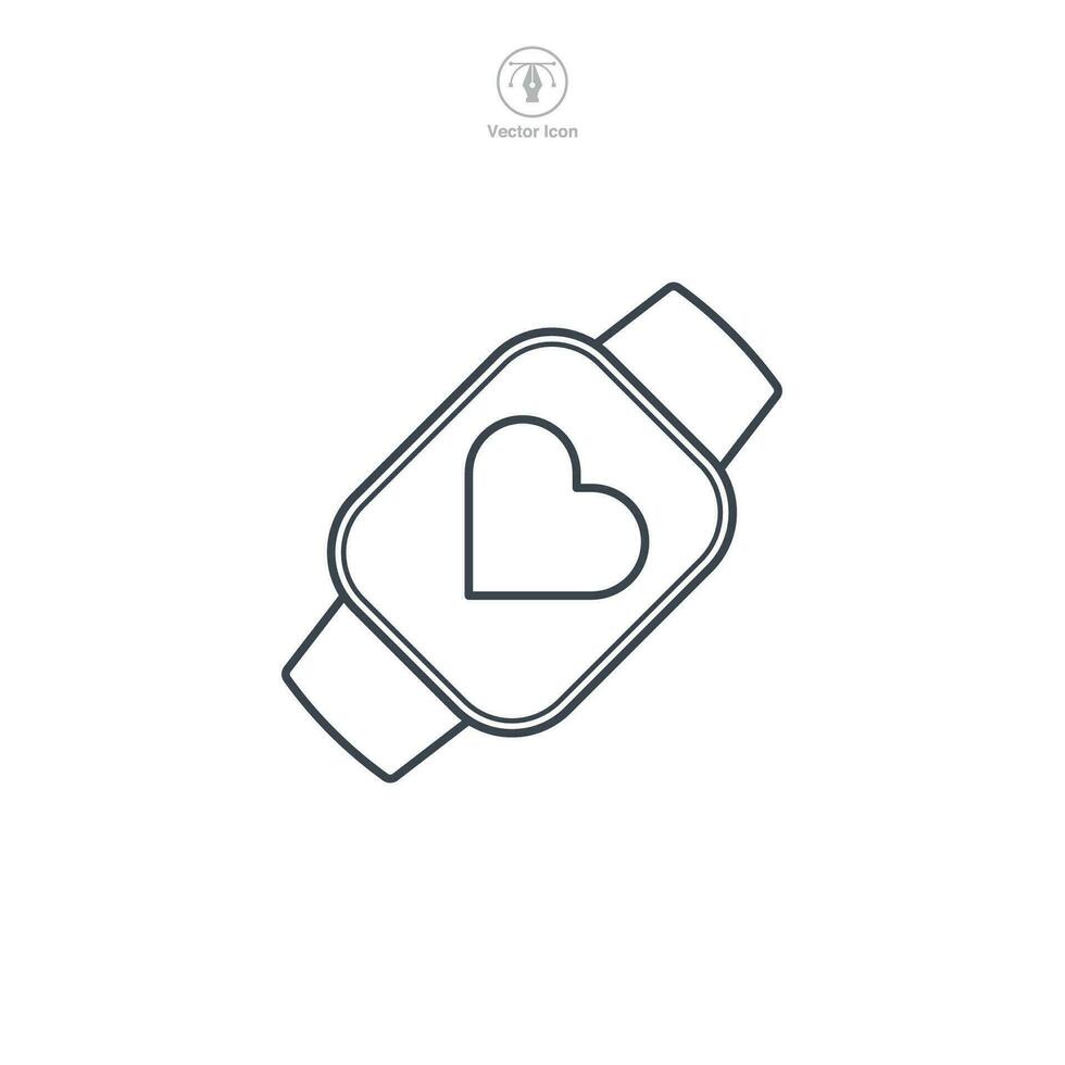 Fitness Tracker Symbol Symbol Vektor Illustration isoliert auf Weiß Hintergrund