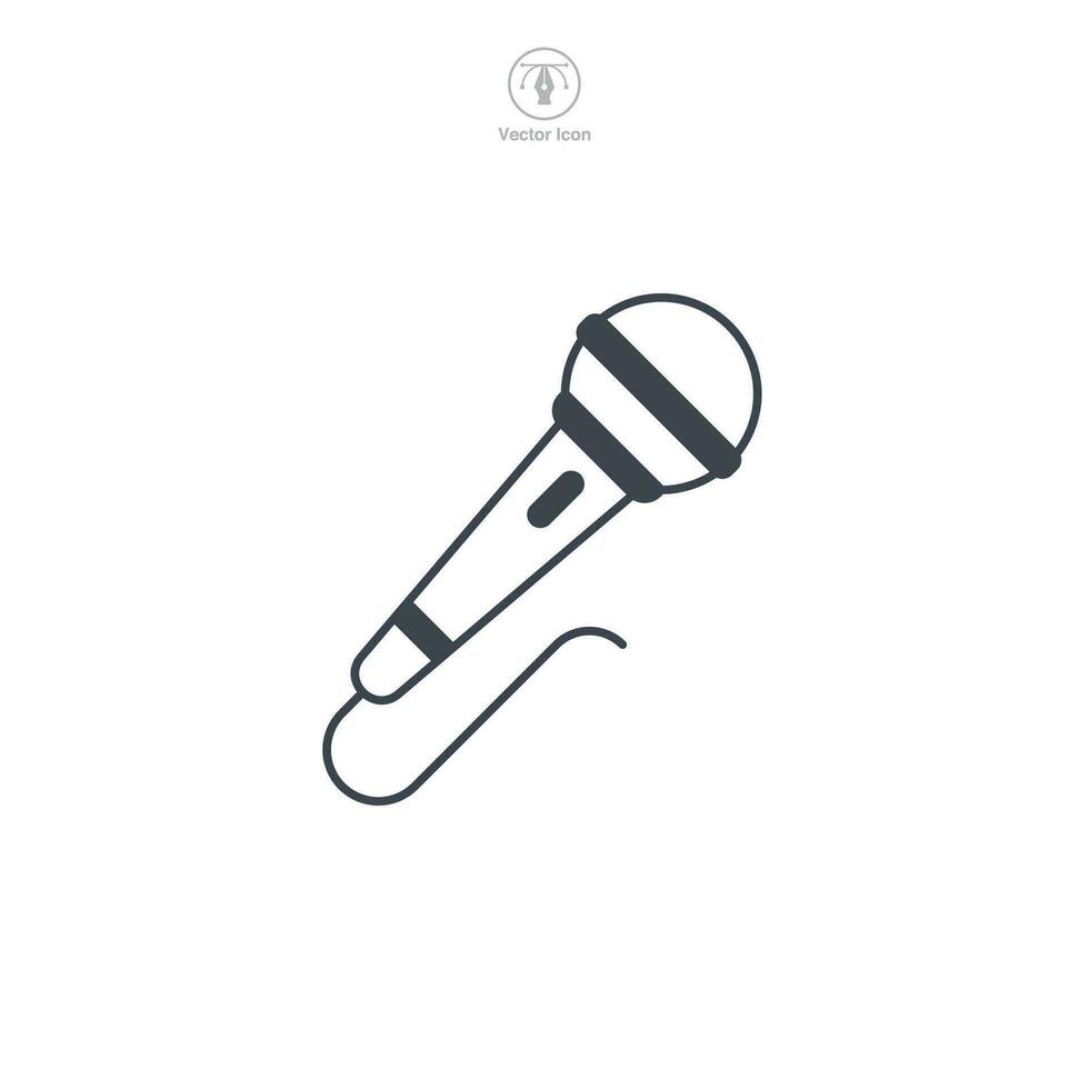 Mikrofon Symbol Symbol Vektor Illustration isoliert auf Weiß Hintergrund