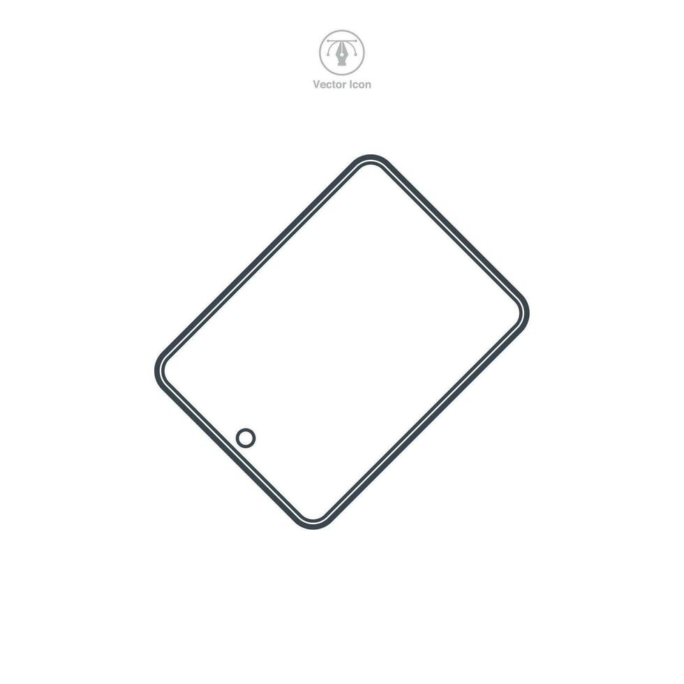 Tablette Symbol Symbol Vektor Illustration isoliert auf Weiß Hintergrund
