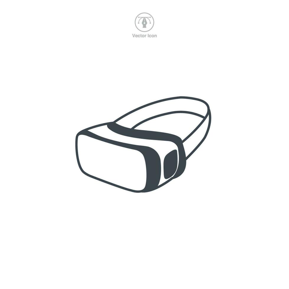 vr Headset Symbol Symbol Vektor Illustration isoliert auf Weiß Hintergrund