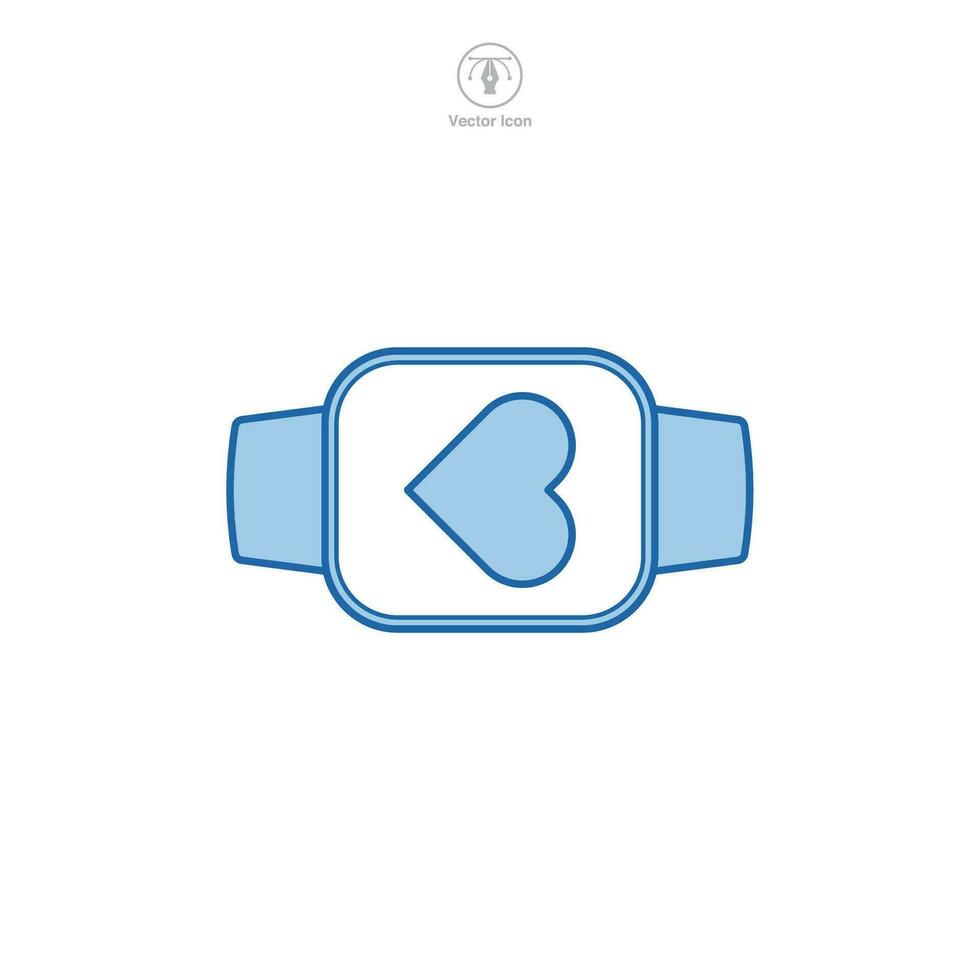 Fitness Tracker Symbol Symbol Vektor Illustration isoliert auf Weiß Hintergrund