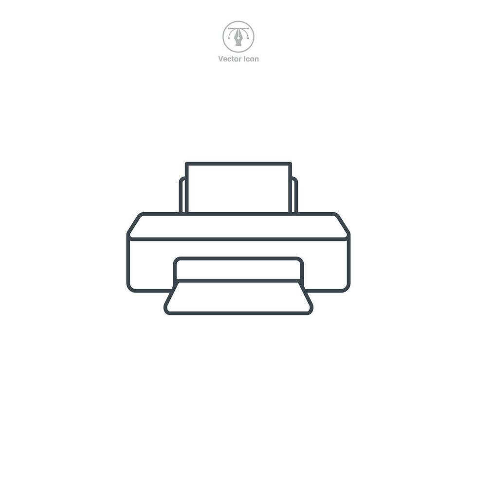 Drucker Symbol Symbol Vektor Illustration isoliert auf Weiß Hintergrund