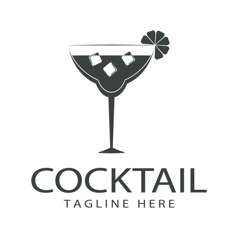 Vektor einfach Logo Cocktail
