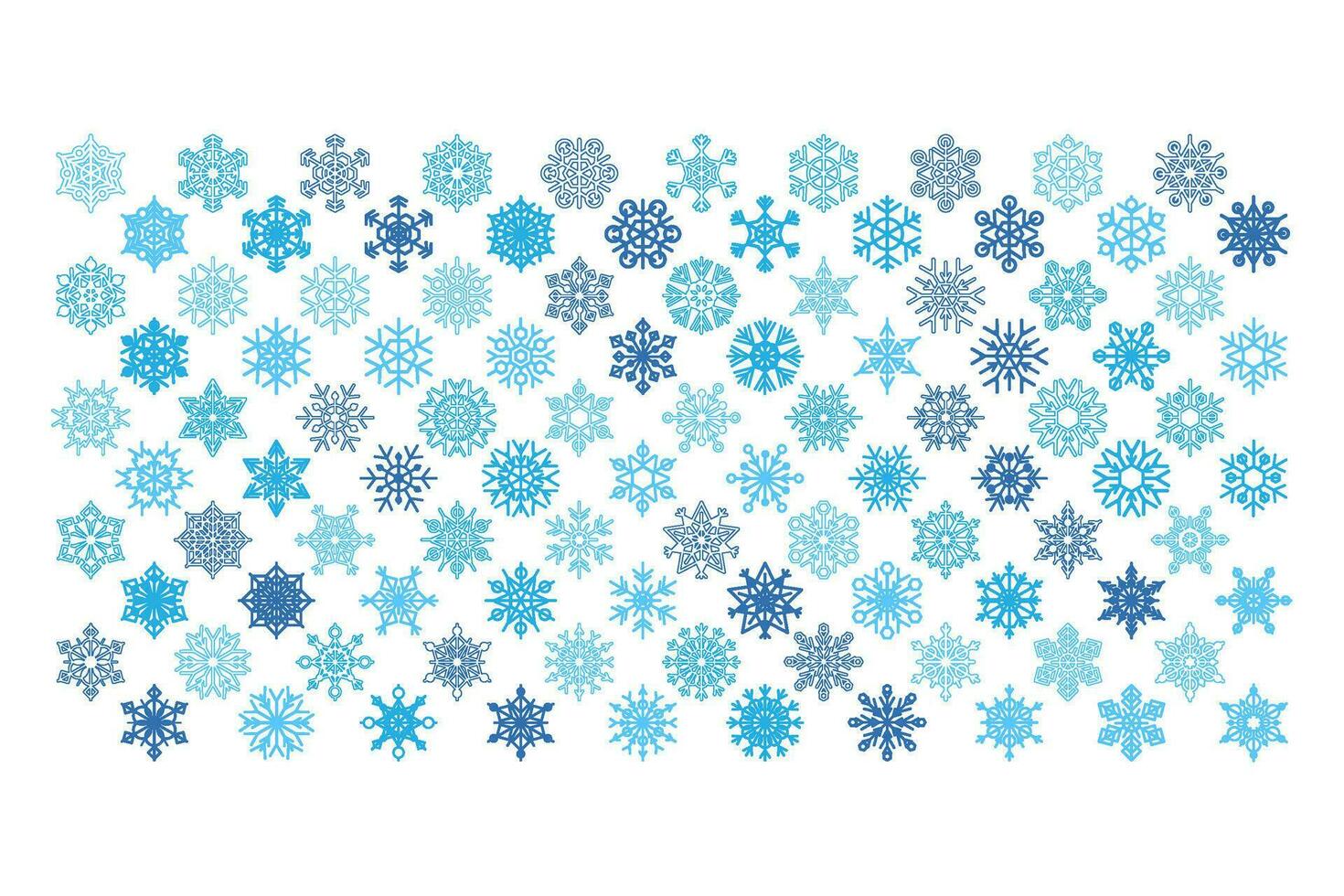 vinter- blå fluffig snöflingor geometrisk baner vektor