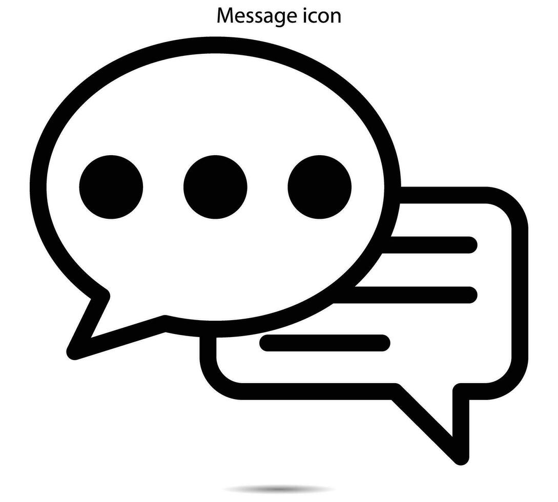 meddelande ikon, vektor illustration