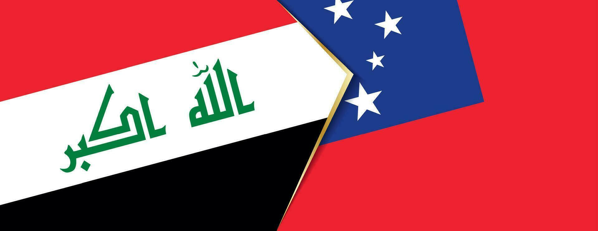 Irak und Samoa Flaggen, zwei Vektor Flaggen.