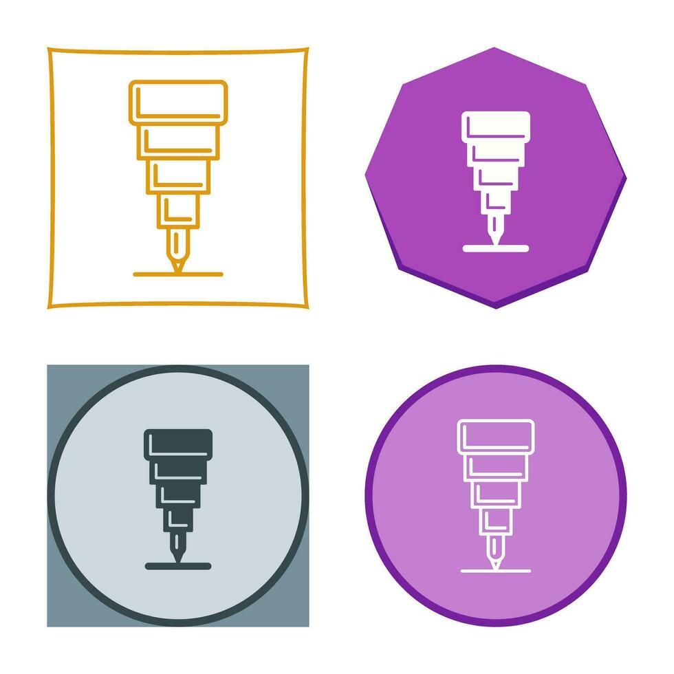 Stiftvektorsymbol mit feiner Spitze vektor