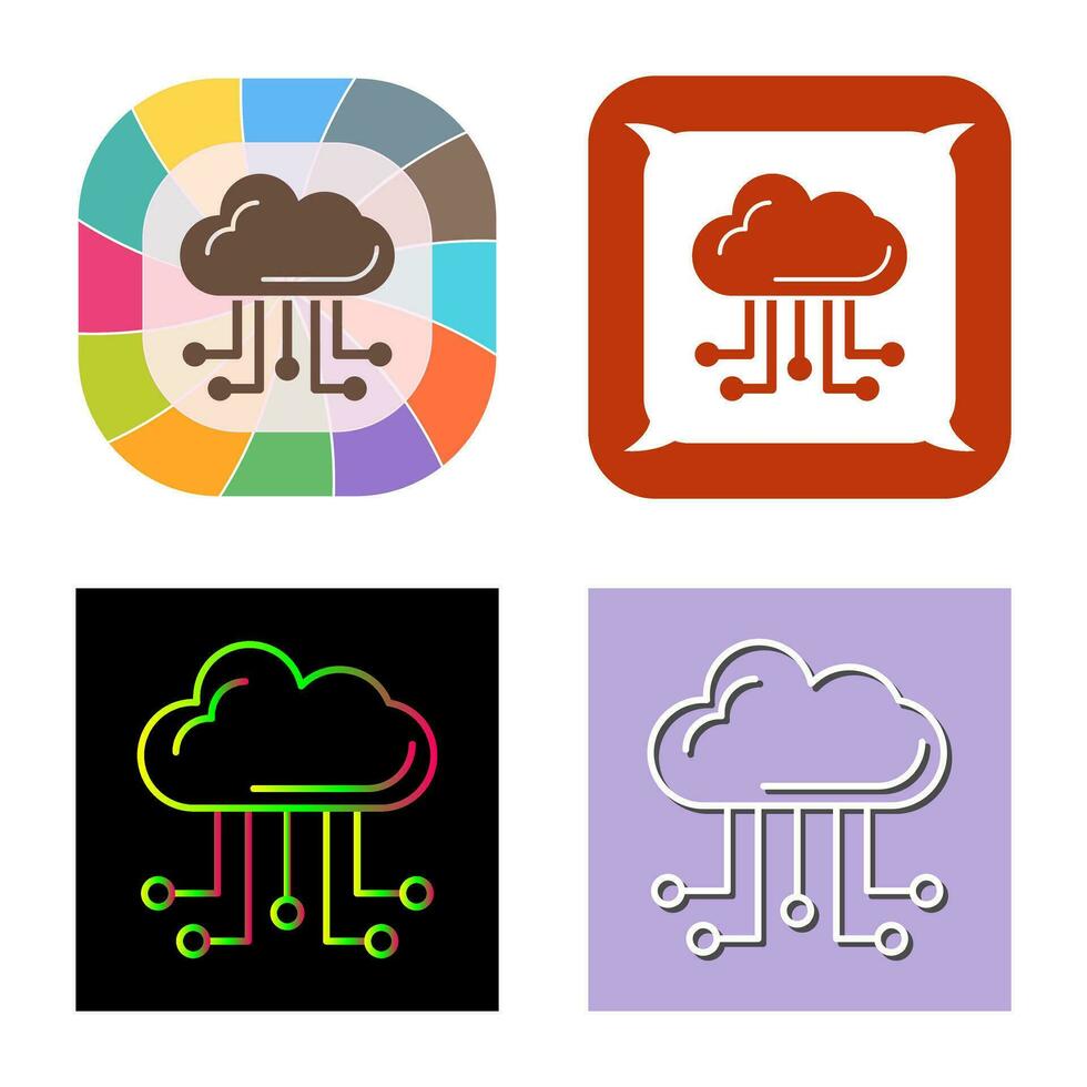 cloud computing vektor ikon