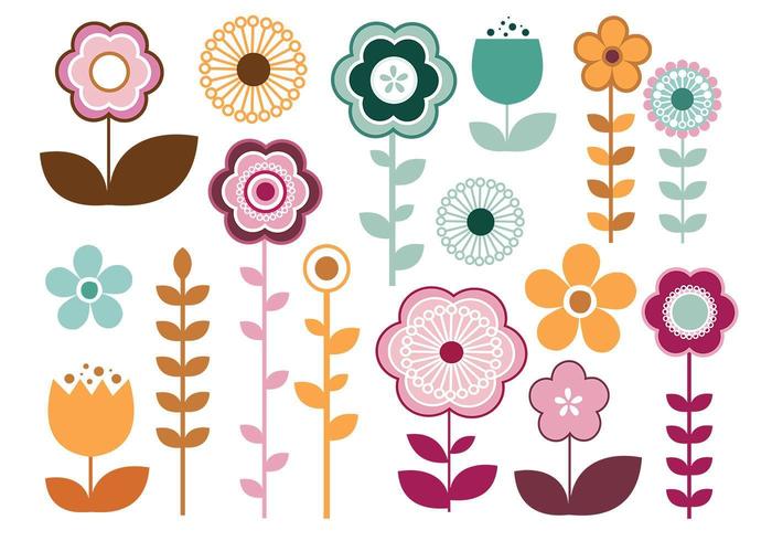 Stylish Blumen-Vektor-Pack vektor