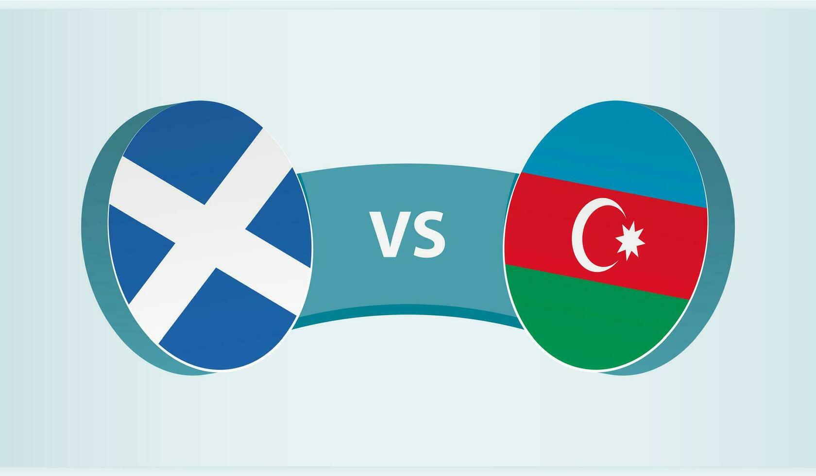 Schottland gegen Aserbaidschan, Mannschaft Sport Wettbewerb Konzept. vektor