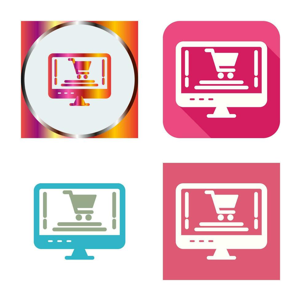 Online-Shopping-Vektor-Symbol vektor