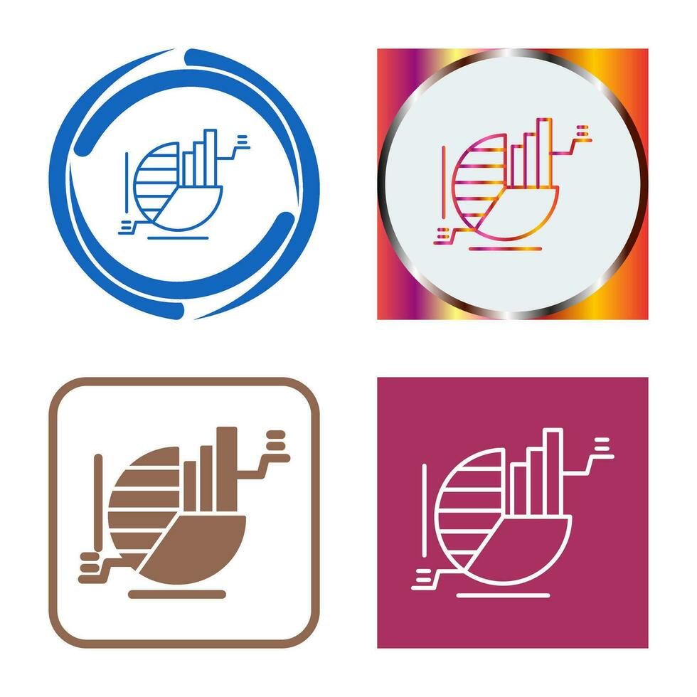cirkeldiagram vektor ikon