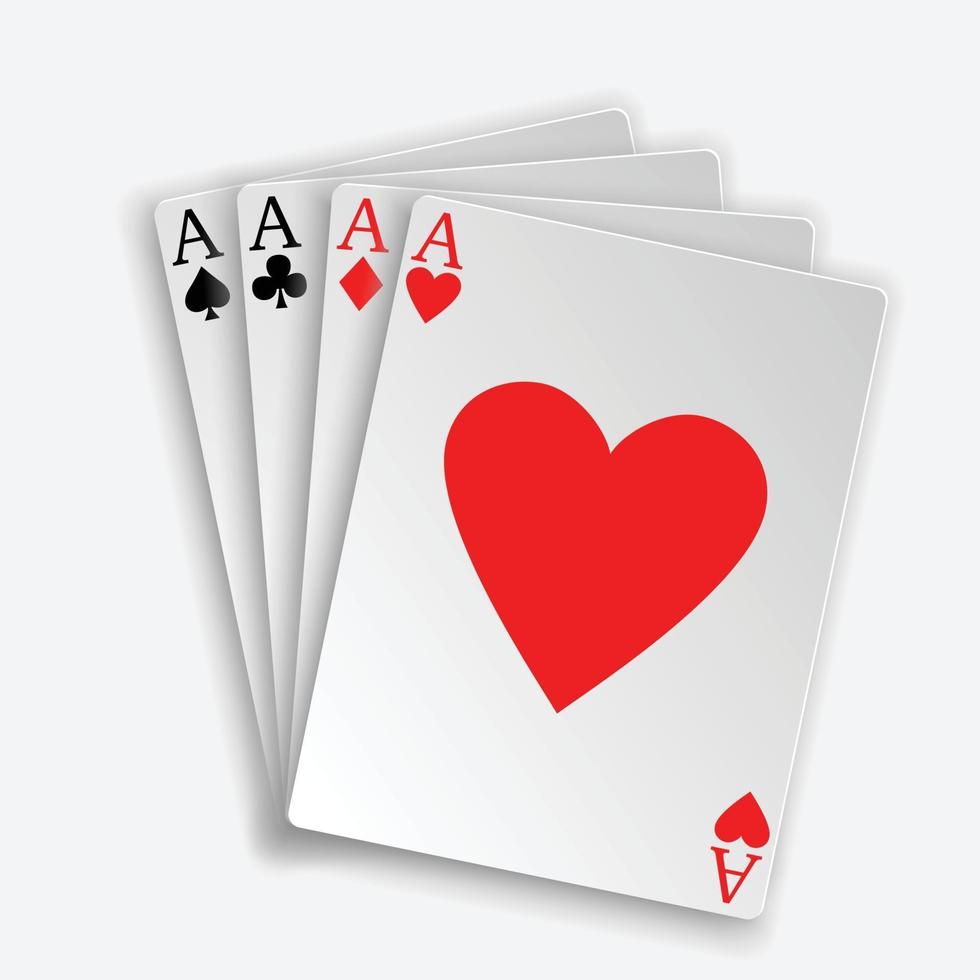 Royal Straight Flush Spielkarten Pokerblatt vektor