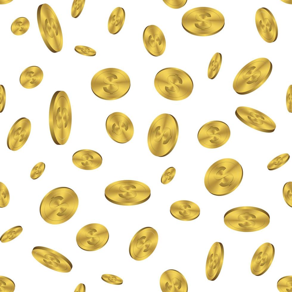realistisk guldmynt explosion på transparent bakgrund vektor