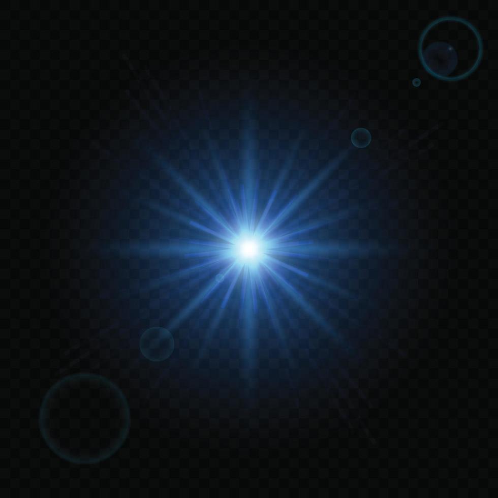 Sonnenlichtblitz mit Lens Flare-Effekt-Vorlage für Ihr Design vektor