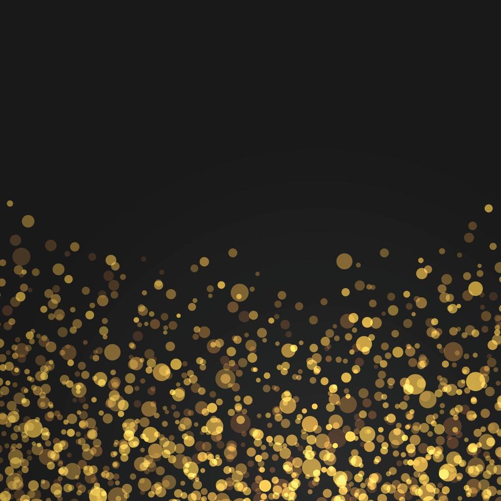 Goldglitterpartikel Hintergrundeffektvorlage für Ihr Design vektor