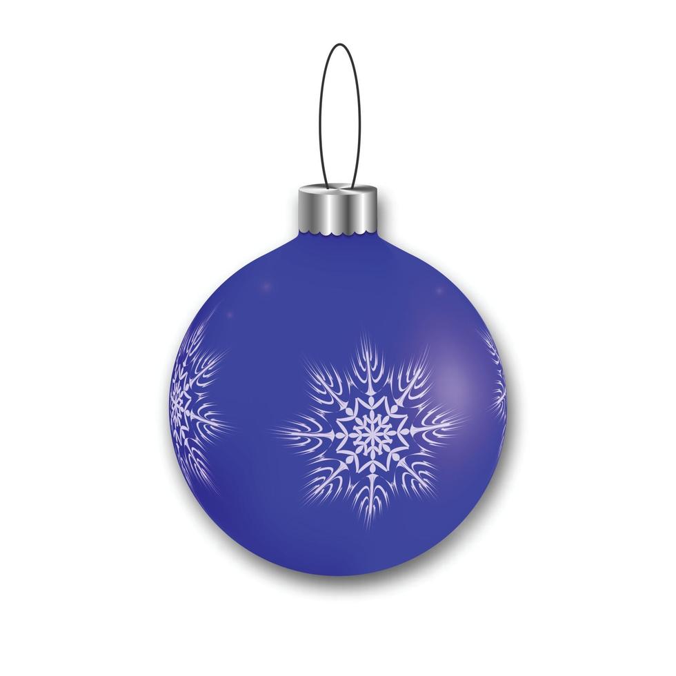 realistische glänzende hängende Weihnachtskugel Vorlage für Ihr Design vektor