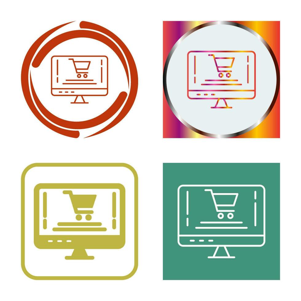 Online-Shopping-Vektor-Symbol vektor