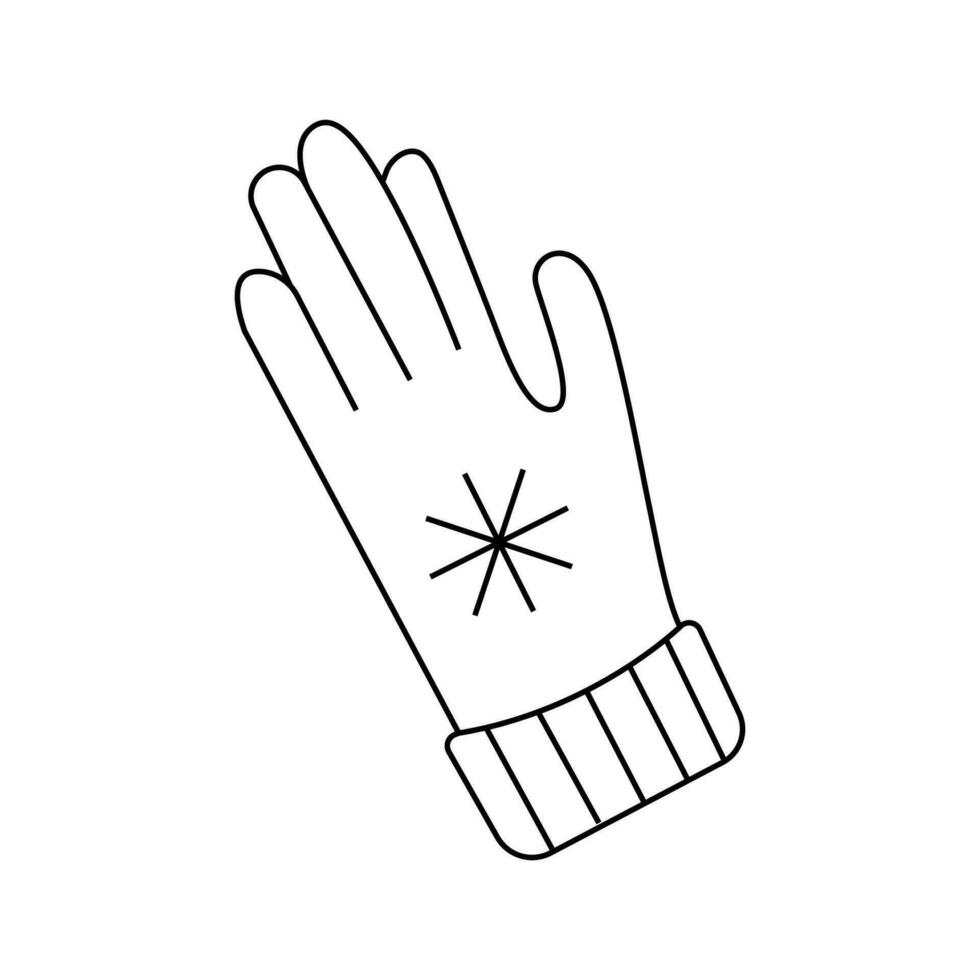 vinter- handskar. vektor illustration i klotter stil.