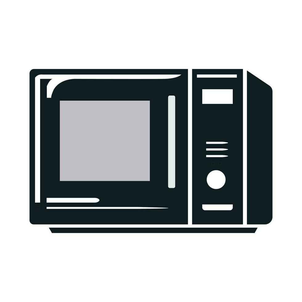 modern mikrovågsugn ikon platt illustration av en modern mikrovågsugn vektor ikon för webb design