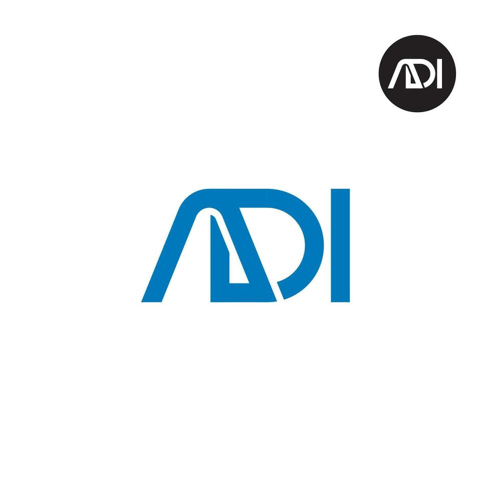 Brief adi Monogramm Logo Design vektor