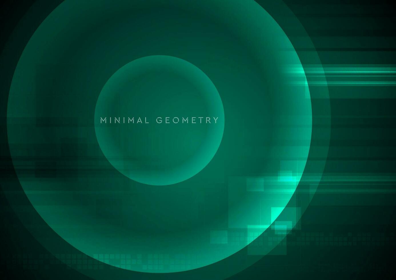 mörk grön abstrakt tech geometrisk bakgrund vektor