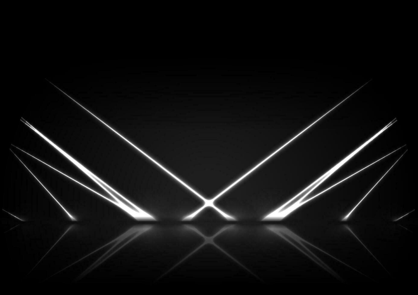 Weiß Neon- Linien abstrakt Technologie Hintergrund vektor