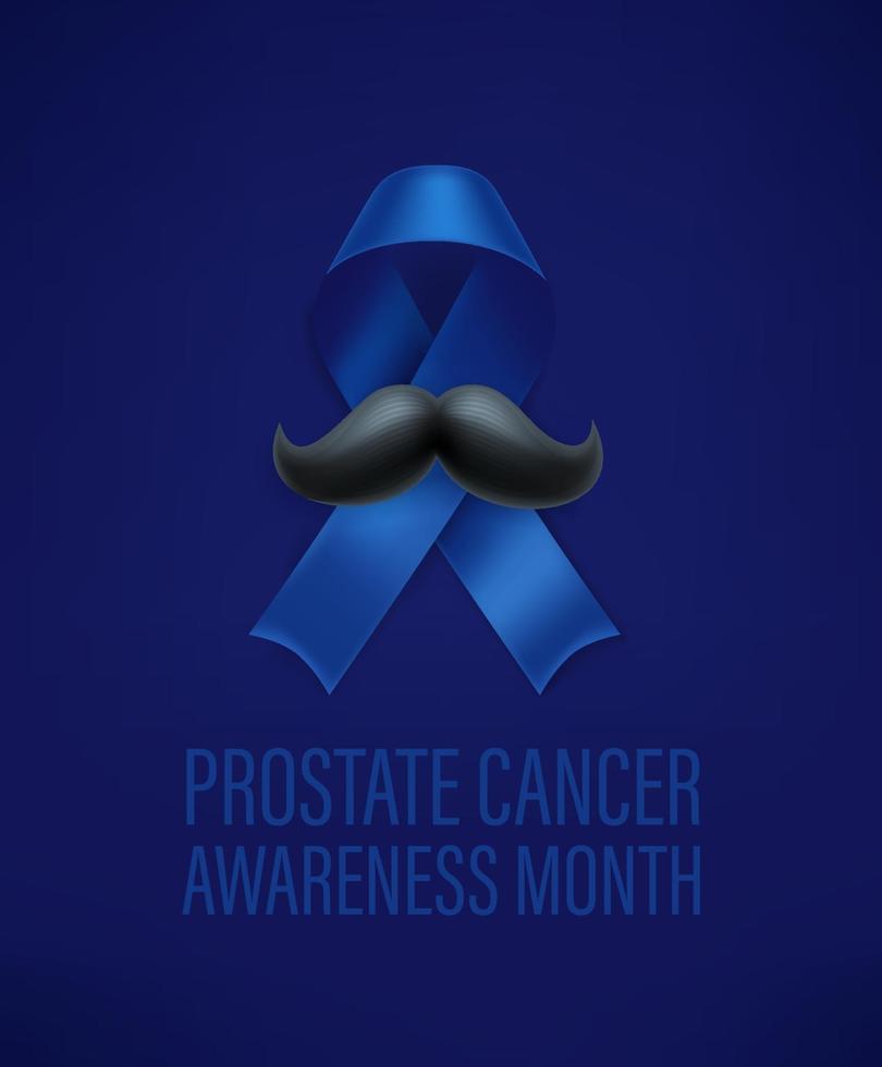Prostatakrebs-Bewusstsein blaues Seidenband. vertikales Banner vektor