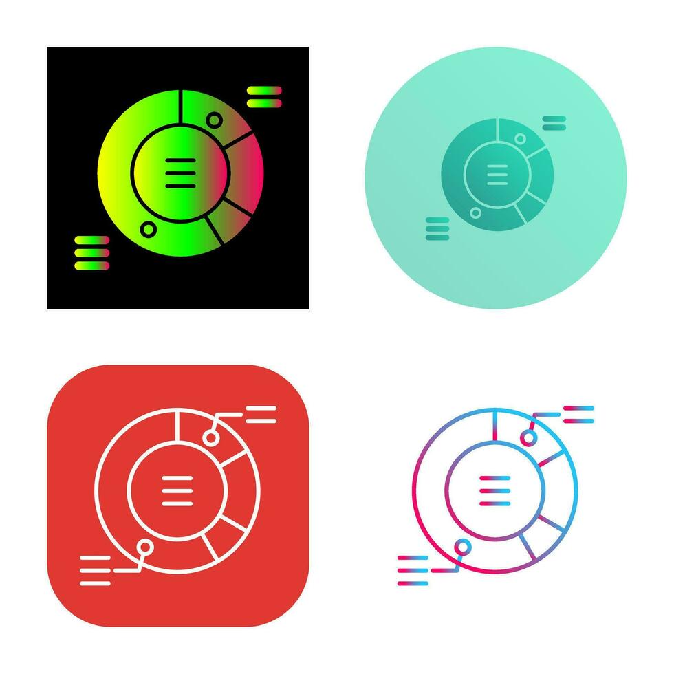 cirkeldiagram vektor ikon