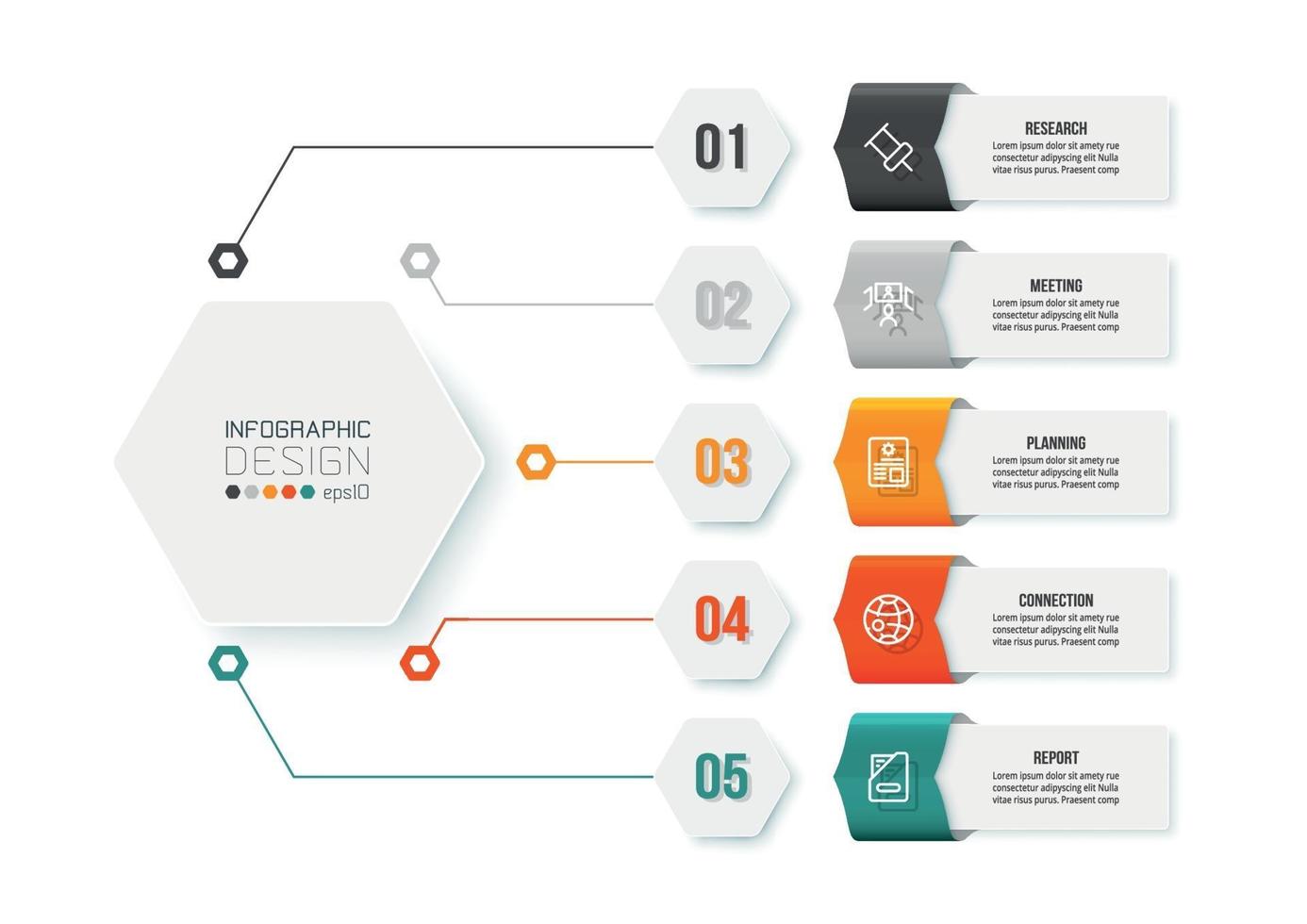 Infografik-Vorlage für Geschäftskonzepte mit Diagramm. vektor