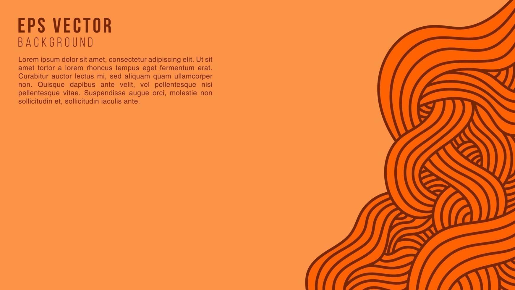 orange abstrakt vågig linje vektor illustration redigerbar bakgrund