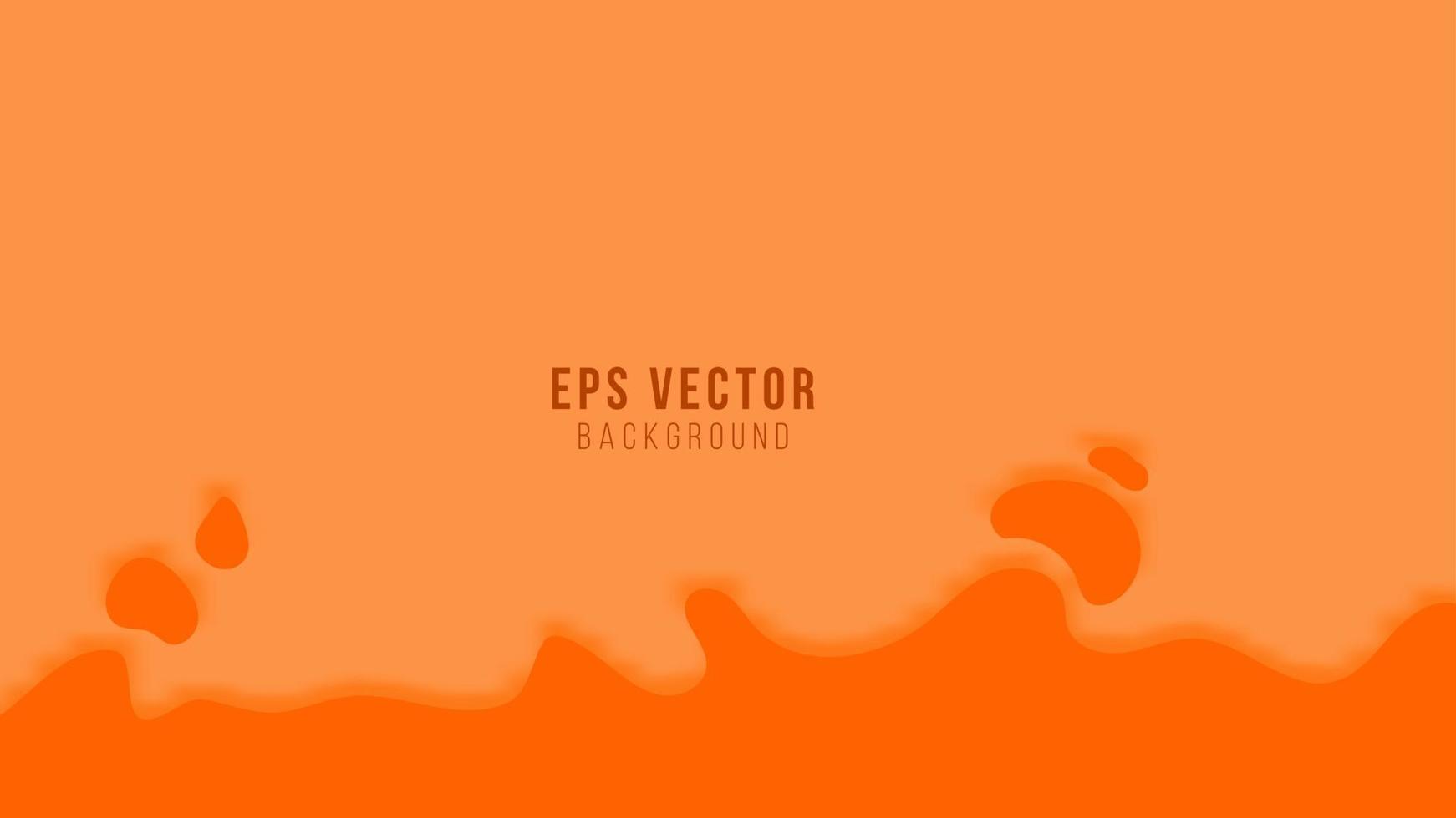 orange flytande abstrakt bakgrundsform med skugga vektor