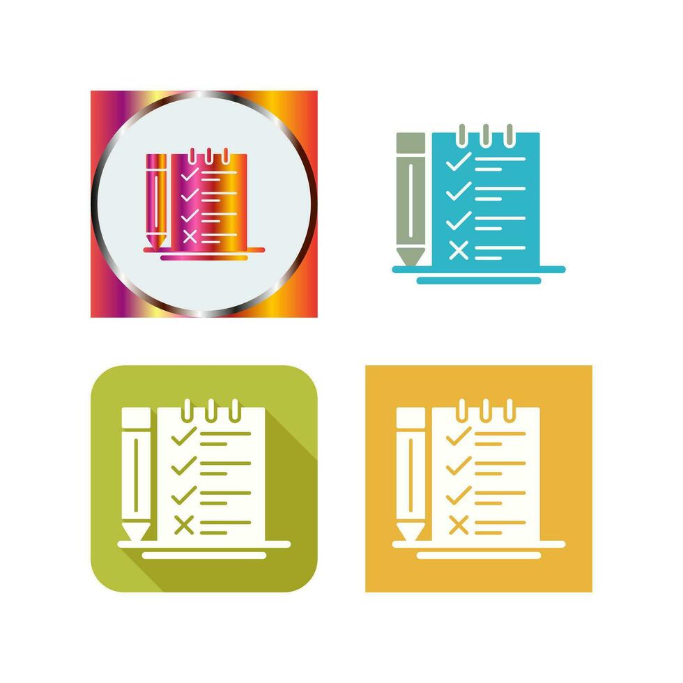undersökning checklista vektor ikon