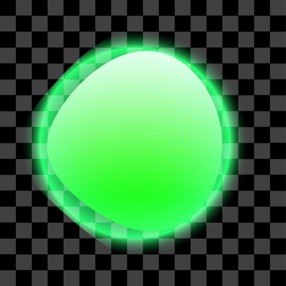 grön planet isolerad vektor illustration med glänsande glöd effekt